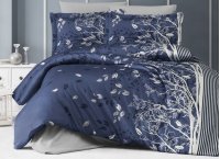 Постельное белье сатин First Choice - Living Navy Blue (Турция), евро